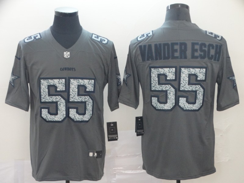 Men's Dallas Cowboys Leighton Vander Esch #55 Gray Jersey